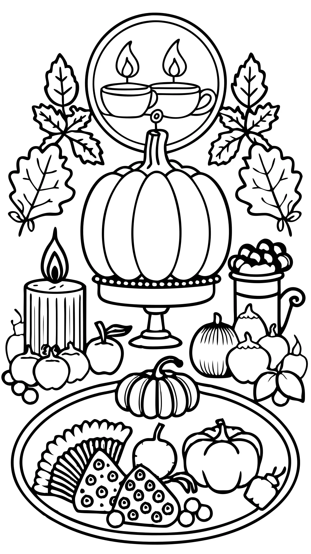 adult coloring pages thanksgiving